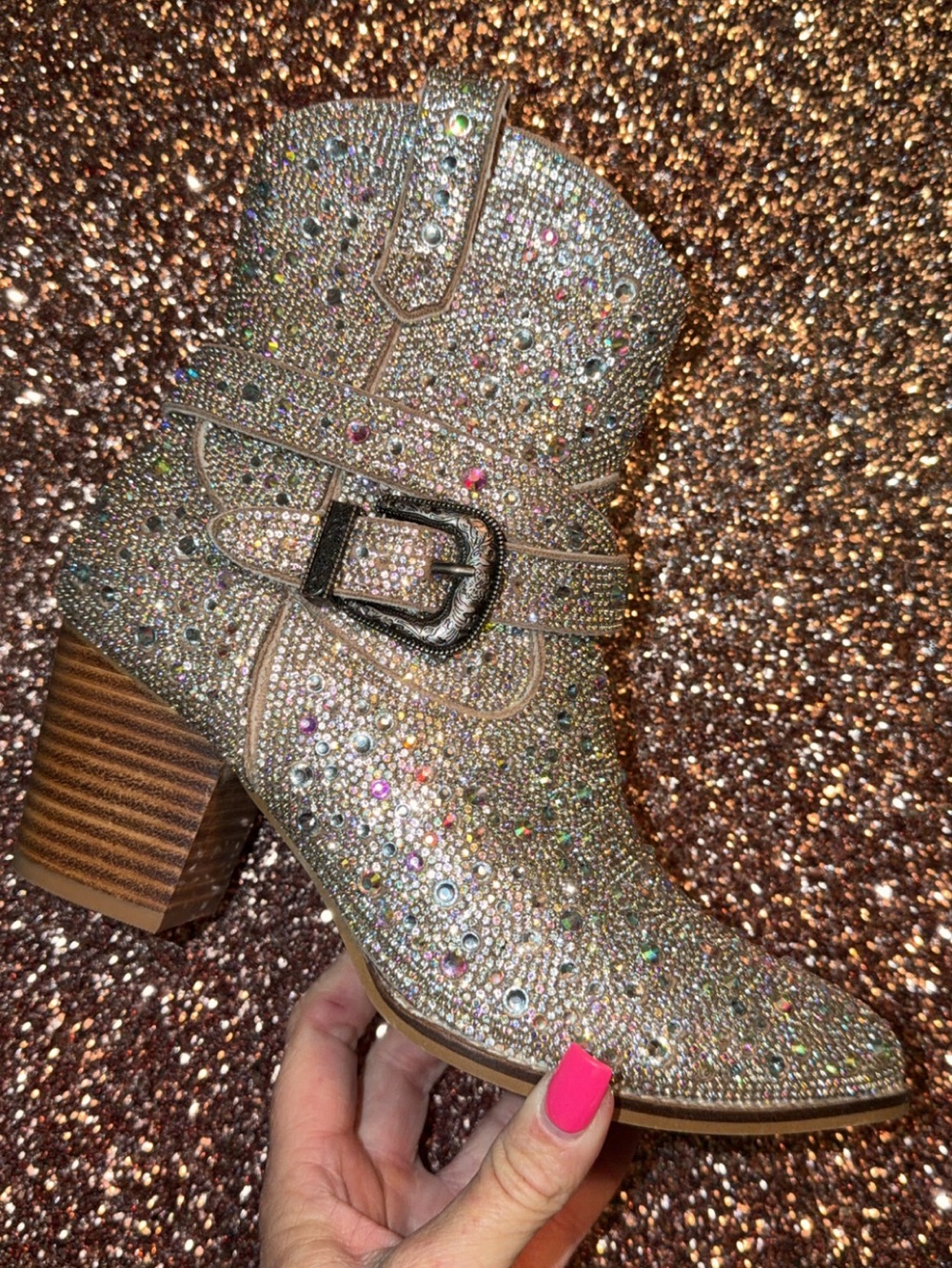NIB ✨Women's Rhinestone Embellished Ankle Boot